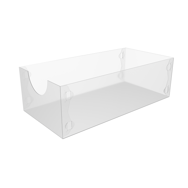 Накопитель универсальный  FLATBOX складной, пластиковый, 480х240х150мм, Прозрачный