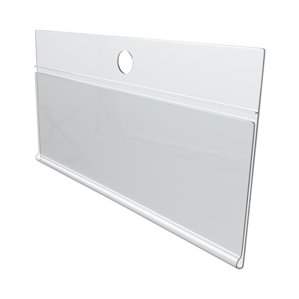 sk_Ценникодержатель универсальный с отверстием по середине DBH39, 70 мм, Прозрачный