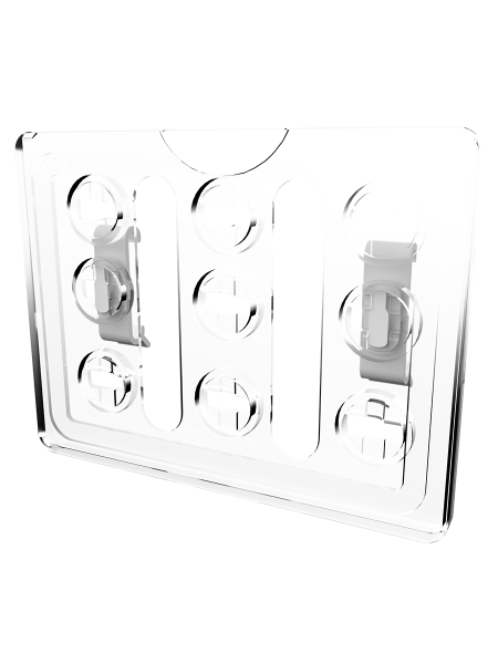 sk_Рамка ТЕХНО А7 прозрачная, белый держатель TECHNO TEGO CLIP