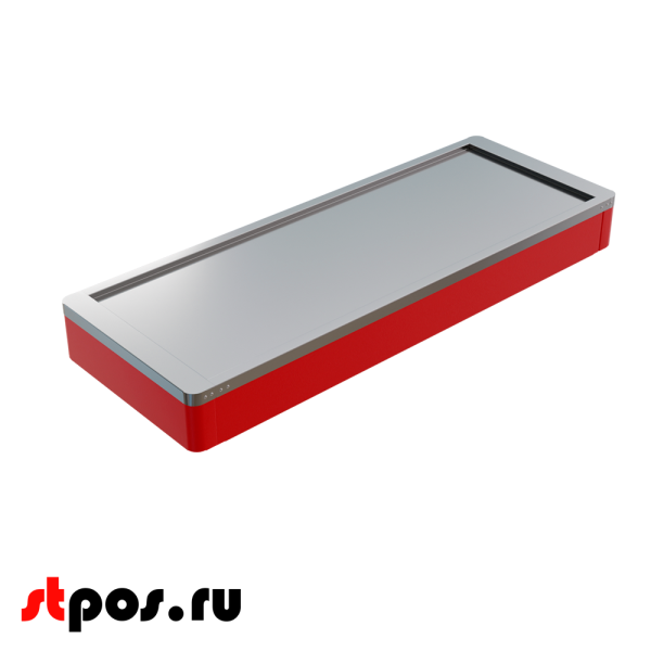 00_Рабочая поверхность для КБ МИНИМАРКЕТ ECO,прямая, без накоп., 1500мм, МЕТАЛЛ,Шагрень,RAL3020,Красный