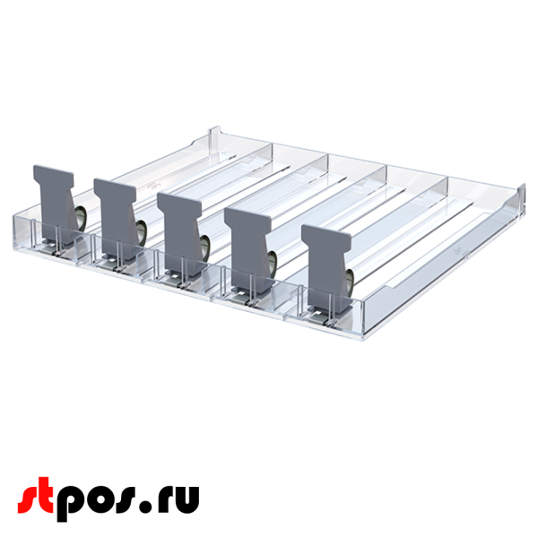 00_Пластиковый лоток для сигарет с интегрированным толкателем,пятисекционный,SIG-TRAY-SET,298х320х66мм