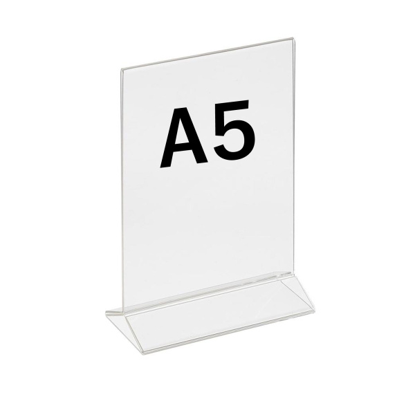 1_Держатель информации из акрила двухсторонний, вертикальный 150х210 (А5)