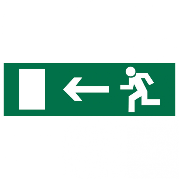 01_Наклейка К эвакуационному выходу налево 300х100мм