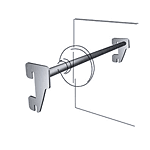 Стержень для стеклянных перегородок