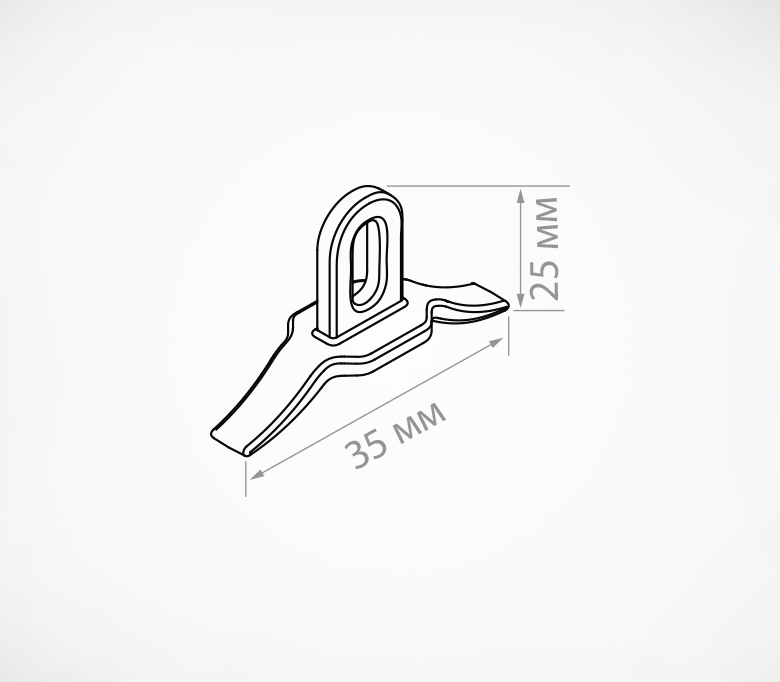 04_Петля пластиковая для подвешивания UNI-LOOP-P, Черный