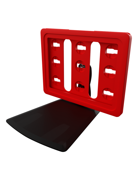 sk_Рамка ТЕХНО А7 красная, черный держатель TECHNO DELI-UNBO-SET40