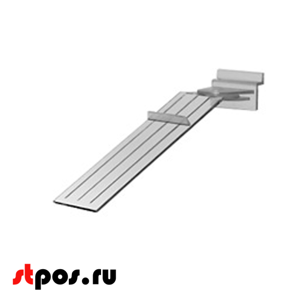 00_Полка для обуви с опорой под каблук 70х225мм, акрил, прозрачная