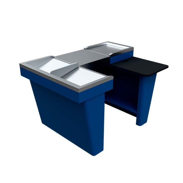 sk_Кассовый бокс Stream-XL-150 v3.0 (шлиф. нерж., вырезы ДЯ FT, МК2Т, шир.накоп),RAL5005,Синий,Правый