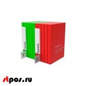 Полочный разделитель для книг и коробок, двойной, 60х260х260 мм, пластик, цвет прозрачный