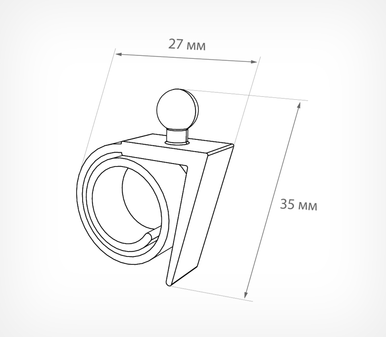 03_Спираль-улитка с углом на край посуды для шарнирного ценникодержателя ROLL-VL-L, Белый