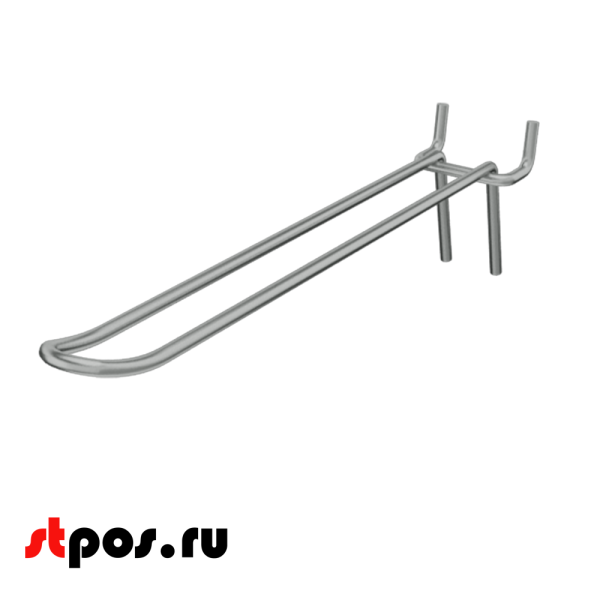 02_Крючок для перфорации двойной 250мм, цинк-хром, d5, шаг 45