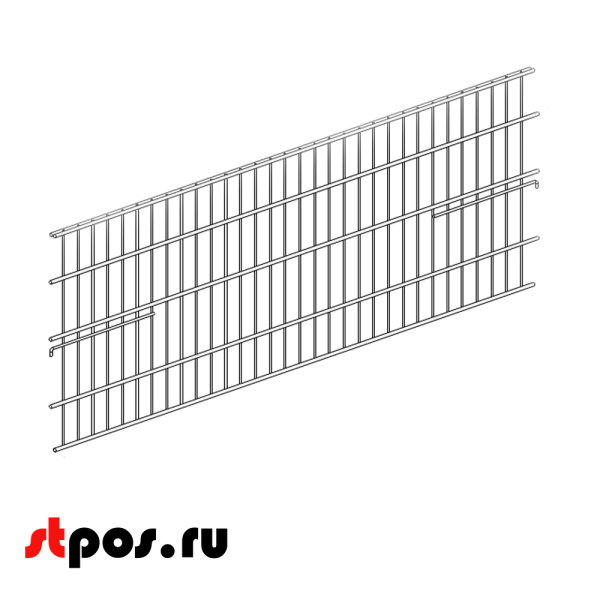 00_Стенка большая стола для распродаж глубокого 1200х700 мм (Цинк)