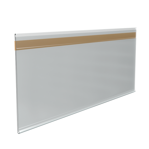 sk_Ценникодержатель полочный самоклеящийся DBR39, длина  100мм, Прозрачный