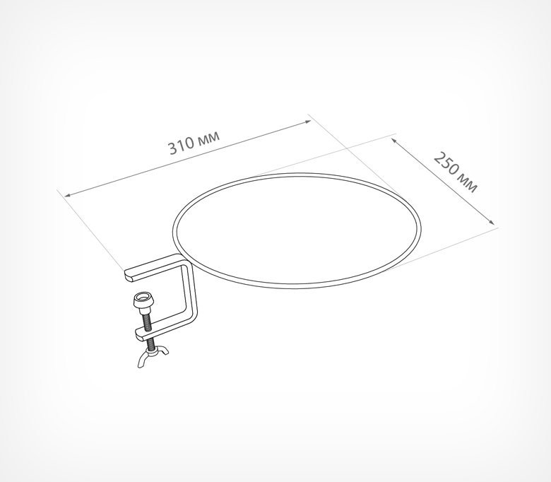 04_Крепление для дисплея BOWL на струбцине BOWL-HOLDER