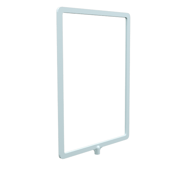 07_Пластиковая рамка А4 с интегрированным Т-держателем PFT-A4, под крепление диаметром 9мм, Белая