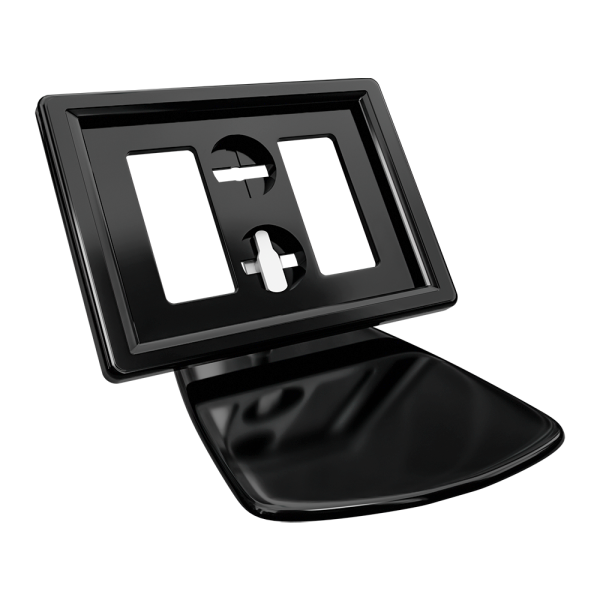 sk_Рамка ТЕХНО А8 черная, черный держатель TECHNO FOT 75 мм