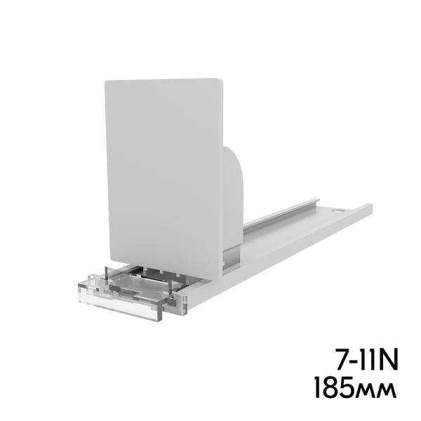 sk_Пружинный толкатель 38х50мм FORTA NORMA-0 7-11N, 7-11 ньютонов, без ограничителя, 185мм, серый