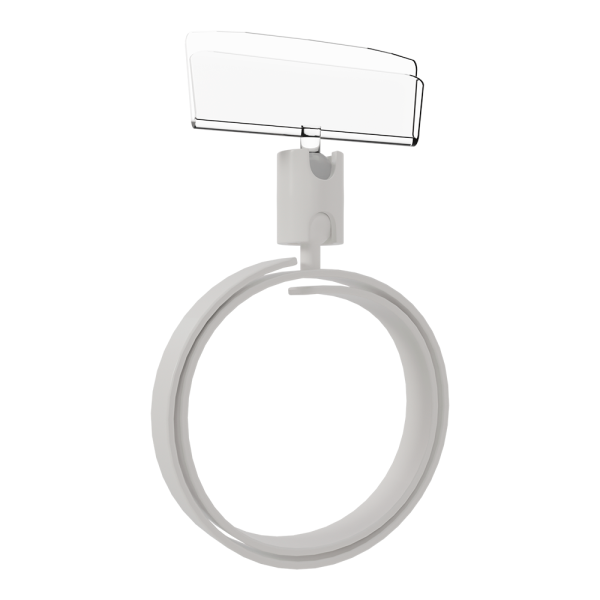 sk_Ценникодержатель-улитка на колбасу ROLL-CLIP, ножка   0мм, Белый