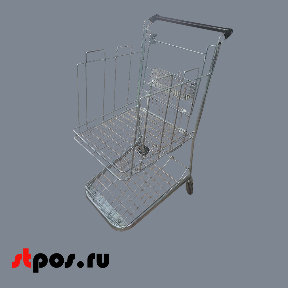 01_Тележка СОРТИРОВОЧНАЯ 125л,807х542х1073 мм, Серый