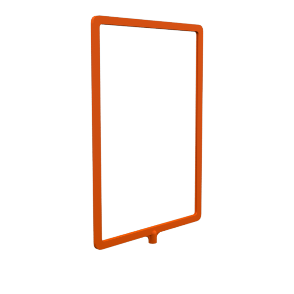 05_Пластиковая рамка А4 с интегрированным Т-держателем PFT-A4, под крепление диаметром 9мм, Оранжевая