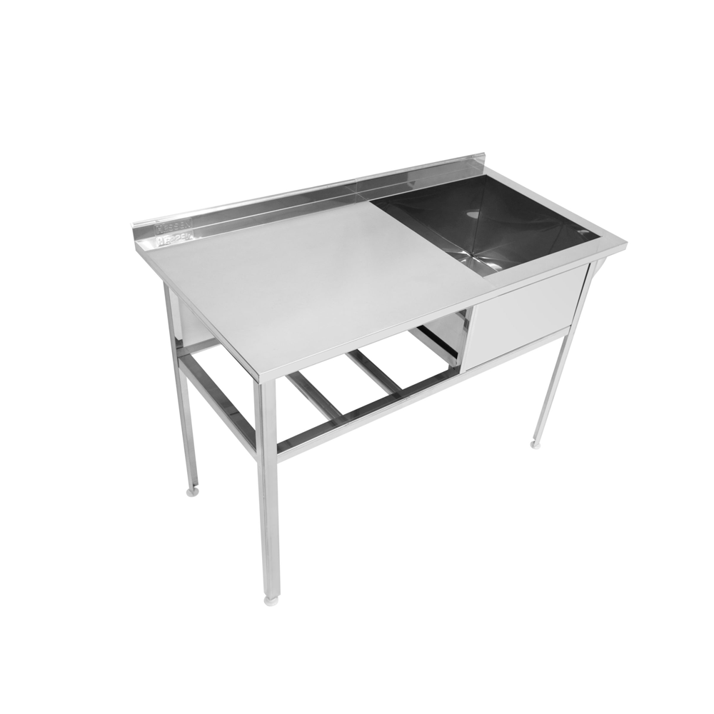 01_Ванна моечная сварная, совмещенная с рабочей поверхностью, с бортом ВСП 12*6/5, Крашенная сталь