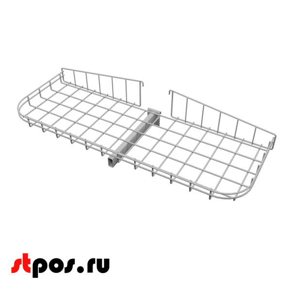 00_Корзина торцевая 1000 средний ярус RAL 9006 (серый)