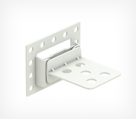 01_Держатель картонной полки горизонтальный съемный CORR-H-CLIP, Белый