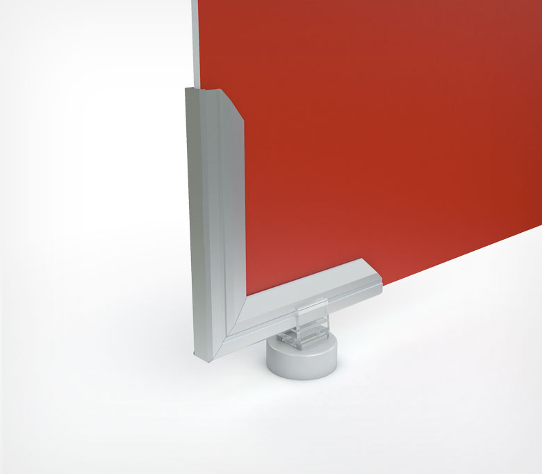 01_Алюминиевый держатель вывески на магнитах  ALU-BOARD-MGT