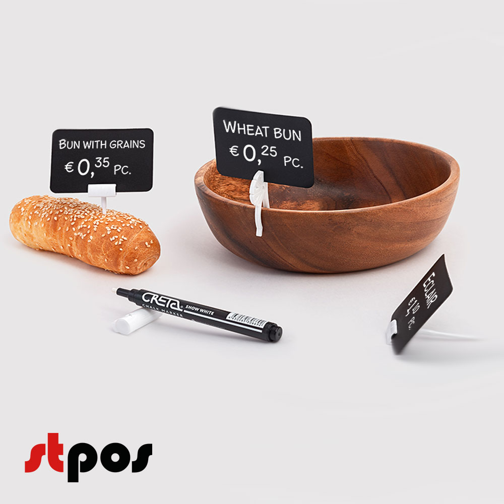 00_Набор держателей ценников  STICK CLIP 2 (меловой ценник А8-12шт, маркер-1шт, зажим-6шт, иголки-6шт)