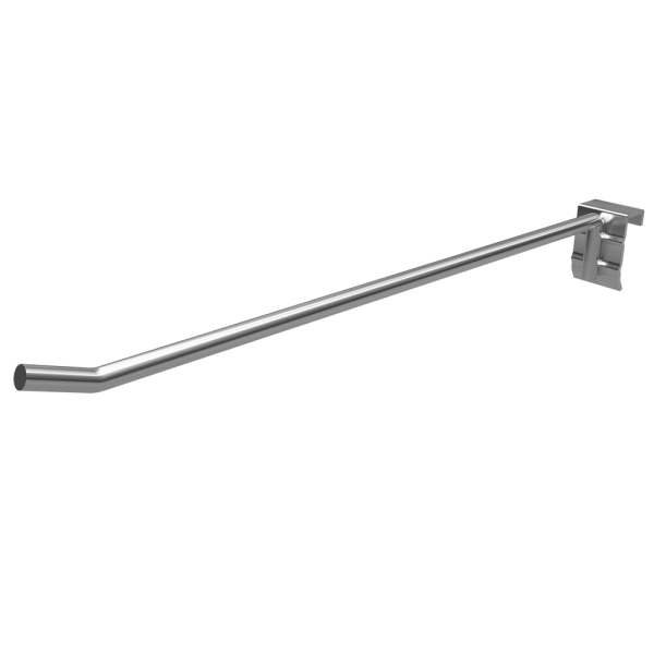 sk_Крючок для штанги 30х15 (профиль) одинарный с ценникодержателем, 300мм, покрытие хром, d8