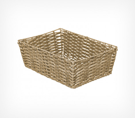 01_Лоток плетеный из полиротанга Палермо, ширина 280мм, глубина 400мм, высота 140мм, цвет дуб