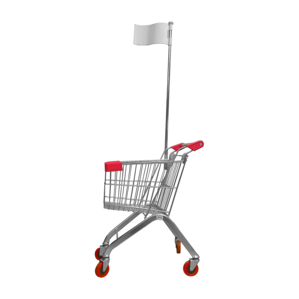 sk_Тележка покупательская 22л детская, 450х350х6000мм, цинк, Красная