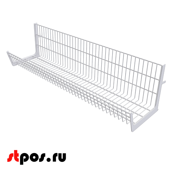 00_Основание корзины сетч.навесной 300х1250х300мм (унив.для 25 50серии), Глянец, RAL9016 Белый