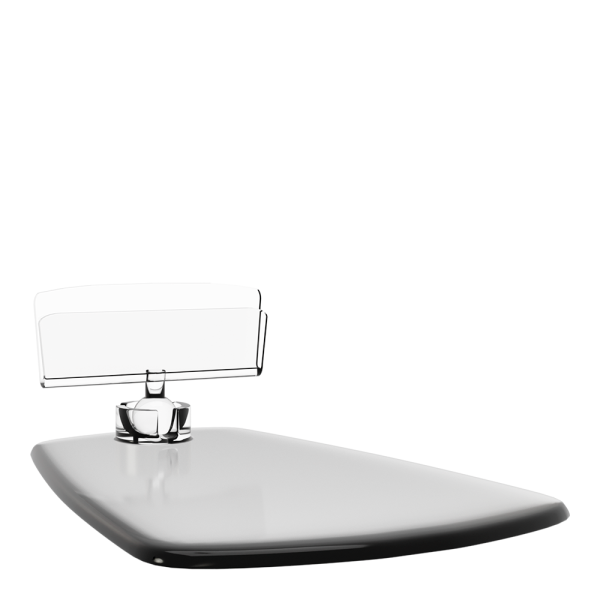 sk_Держатель ценника шарнирный на подставке DELI   0 мм FOT-CLIP, Прозрачный