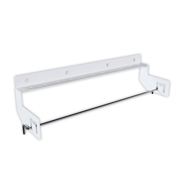 sk_Держатель пакетов фасовочных на втулке, полочный V2, 330 мм,комплект, Нордика, Глянец, RAL9016 Белый