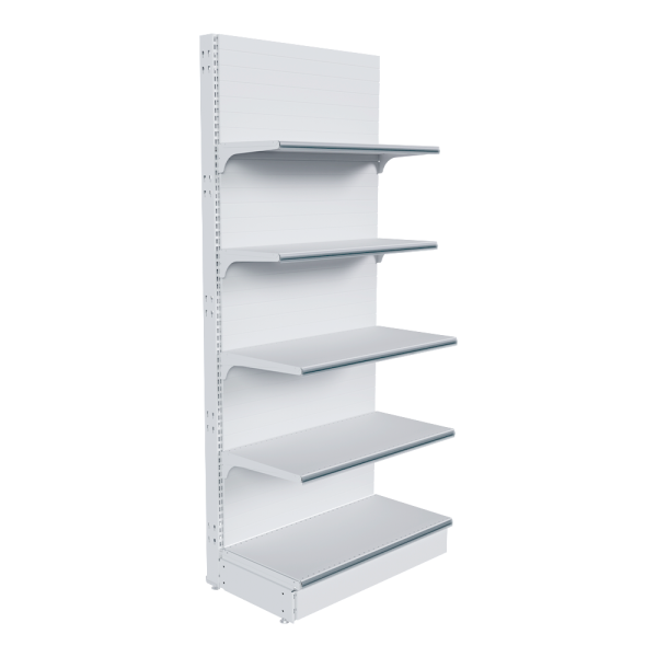 stpos_НАБОР стеллаж 25 70 ГЛУХОЙ пристенный 1900х800х400 5 полок, ценникодержатели