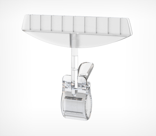 01_Держатель акрилового кармана на прищепке CLAMP-ACR, ширина 210 мм