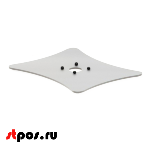 00_Стабилизатор прямоугольный, металлический, 300х250 мм, для стоек 51 и 40 мм, RAL7035, Светло-серый