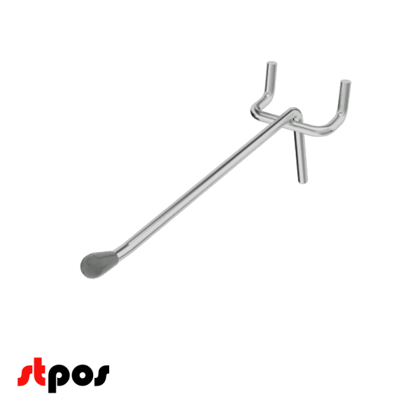 00_Крючок для перфорации одинарный SHOLS, 250мм, d4.8мм, Шаг 45мм, Хром