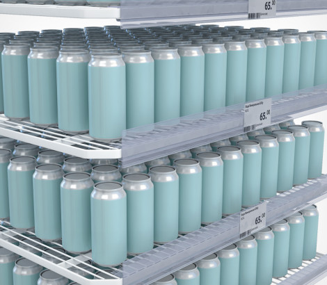 03_Ценникодержатель на холодильное оборудование CC39 520мм, Прозрачный цвет