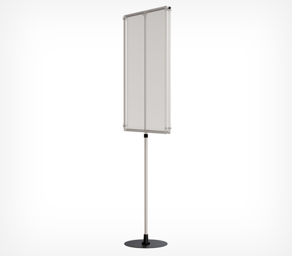 03_Стойка телескопическая рекламная 1000-1950мм двухсторонняя INFOSTAND-XL Duo с рамкой А1