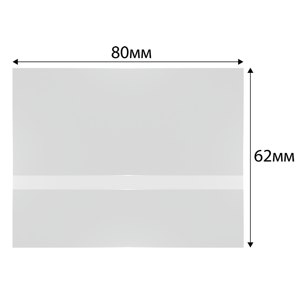 stpos_OM1_Карман для ценника С-PRICER 80х60мм горизонтальный, ПЭТ прозрачный