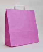 Крафт пакет цветной 320х320х180 мм (розовый), (10шт/упак)