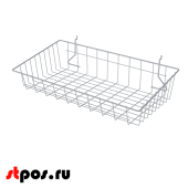 Полка-корзина для экономпанели малая 80x600x280мм, RAL9016 Белый