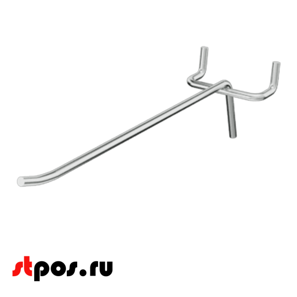 02_Крючок для перфорации одинарный 250мм, цинк-хром, d4, шаг 45