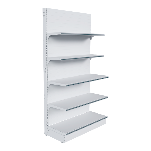 stpos_НАБОР стеллаж 25 70 ГЛУХОЙ пристенный 1900х1000х400 5 полок, ценникодержатели