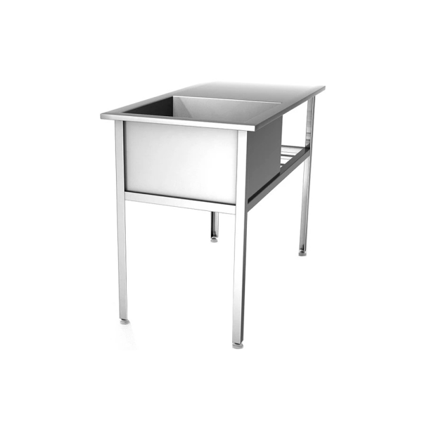 00_Ванна моечная сварная, совмещенная с рабочей поверхностью, без борта ВСО 12*6/5, Крашенная сталь