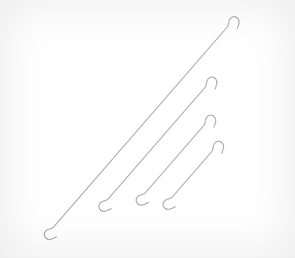 01_Металлический крючок толщиной 2мм DS-HOOK 300мм