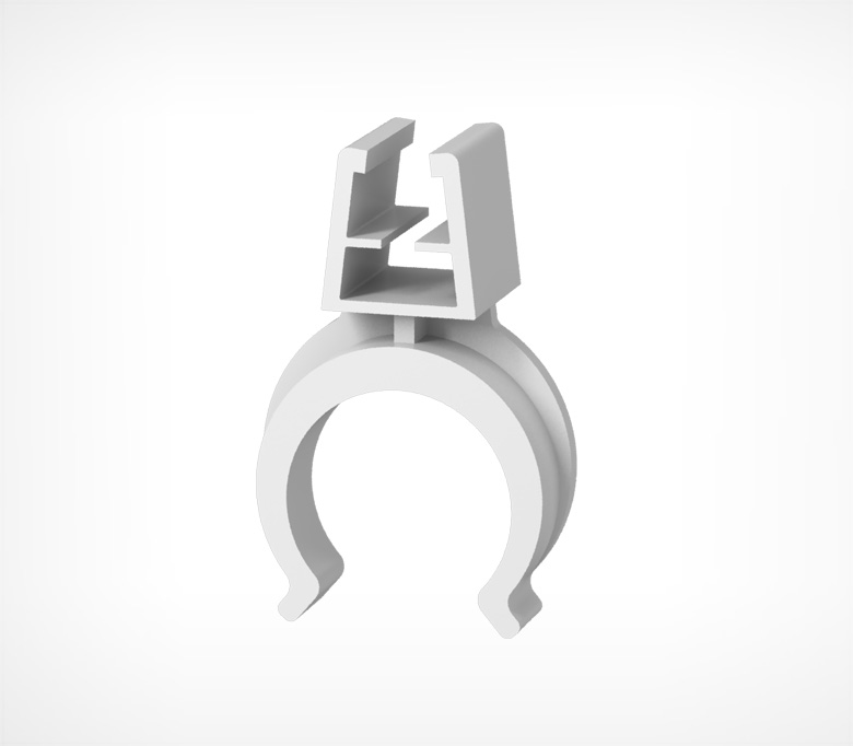 01_Клипса для крепления пластиковых рамок на трубах 22-25мм, JOKER CLIP