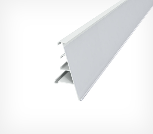 01_Ценникодержатель для полок Linde LF, 1250мм, Белый цвет